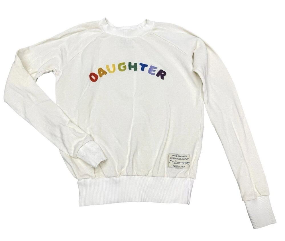 Jungmaven Daughter Rainbow Chainstitched Hemp Organic Cotton Sweatshirt XS